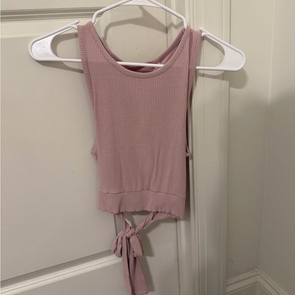 Pink High Neck Top